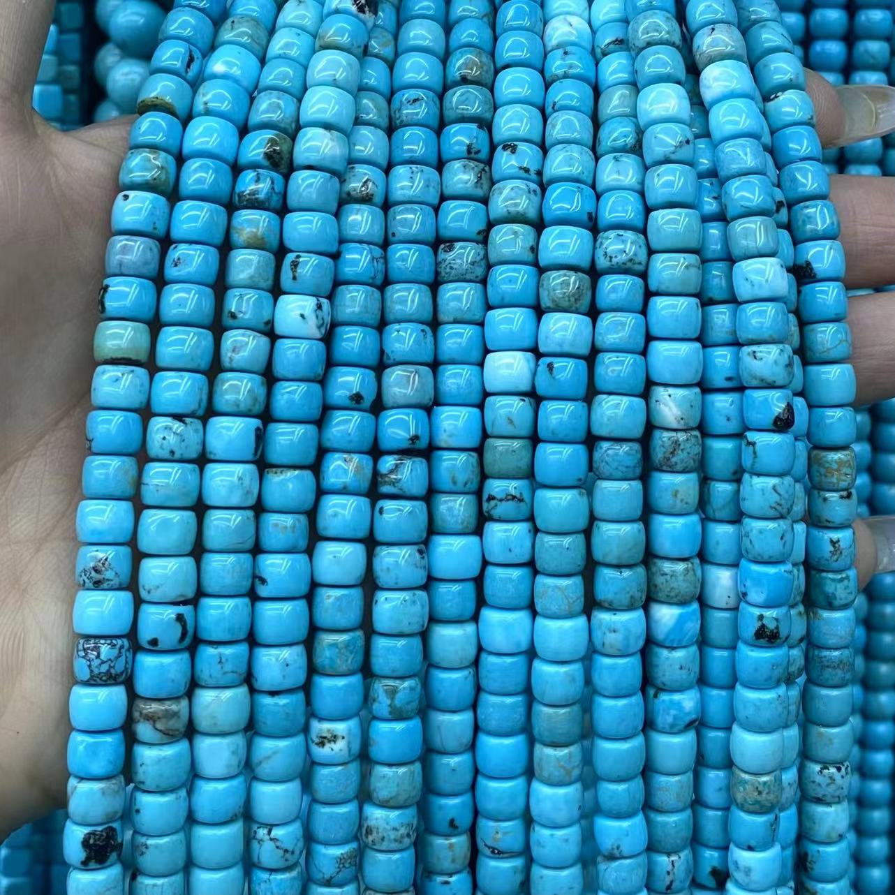 Turquoise Loose Beads Round Fcaeted Rice Rondelle Flat Oval Irregular Shape Beads