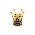 1PCS Brass Cubic Zirconia Crown Bead