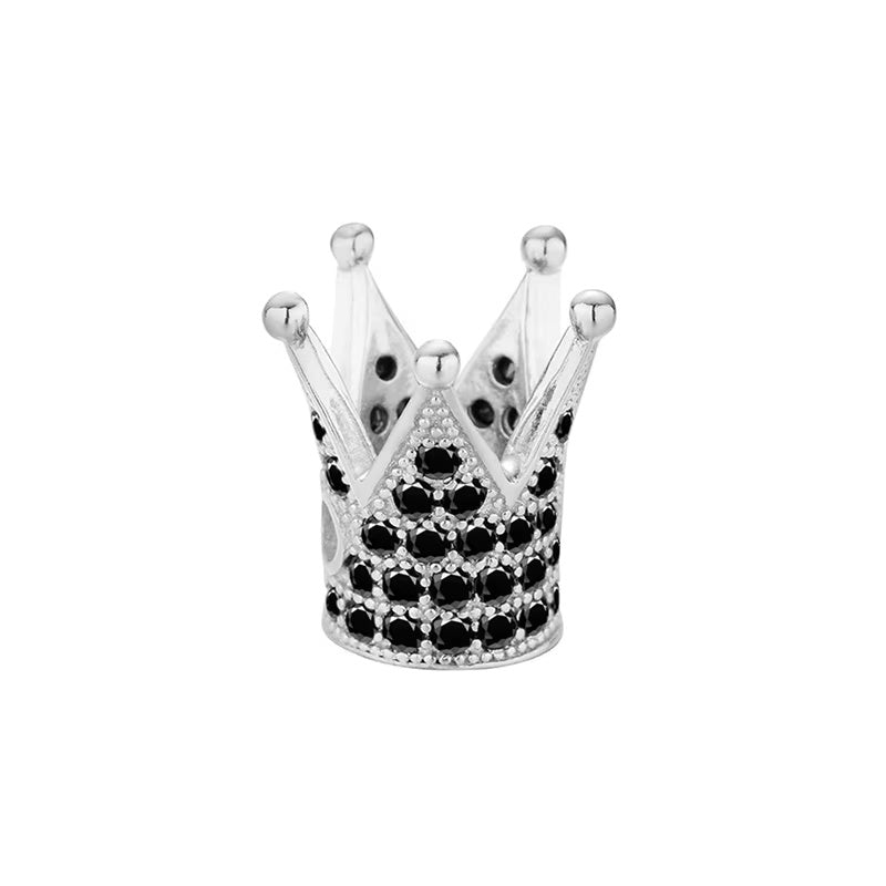 1PCS Brass Cubic Zirconia Crown Bead