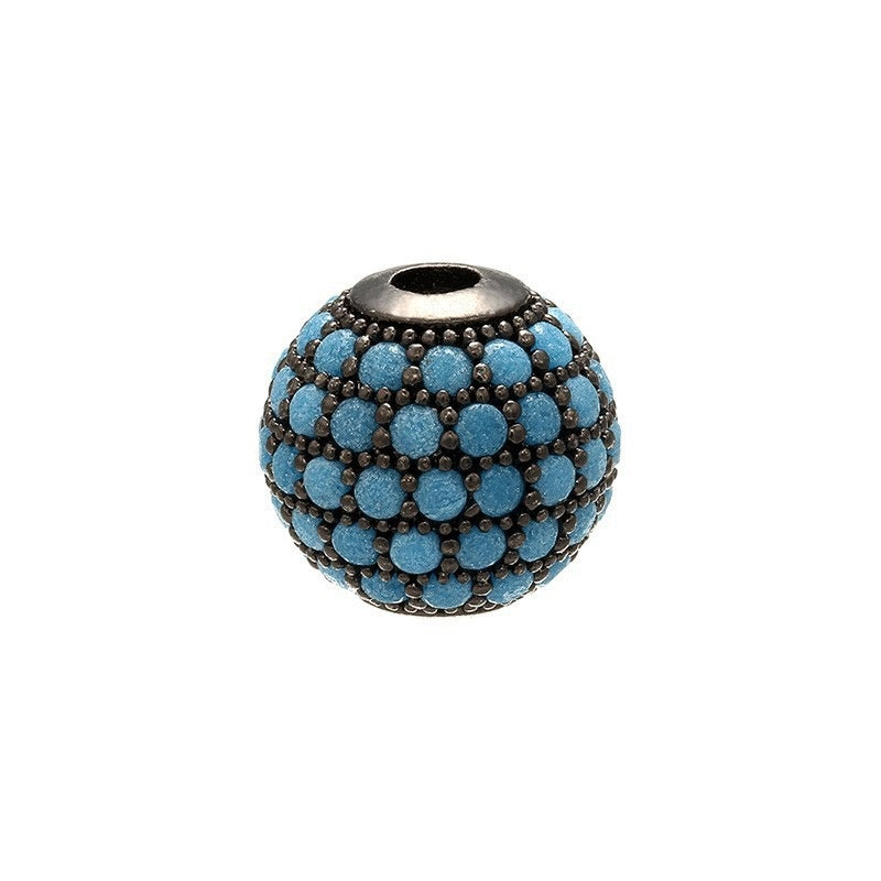 High Quality Brass Cubic Zirconia Round Spacer Beads 6mm/8mm/10mm
