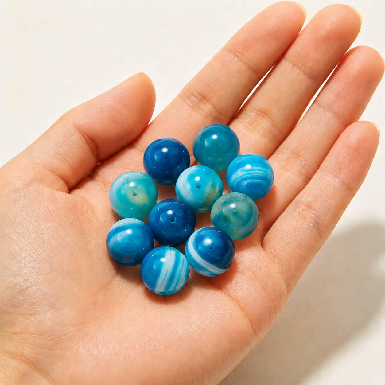 $0.99-10PCS Round Smooth Beads 8mm