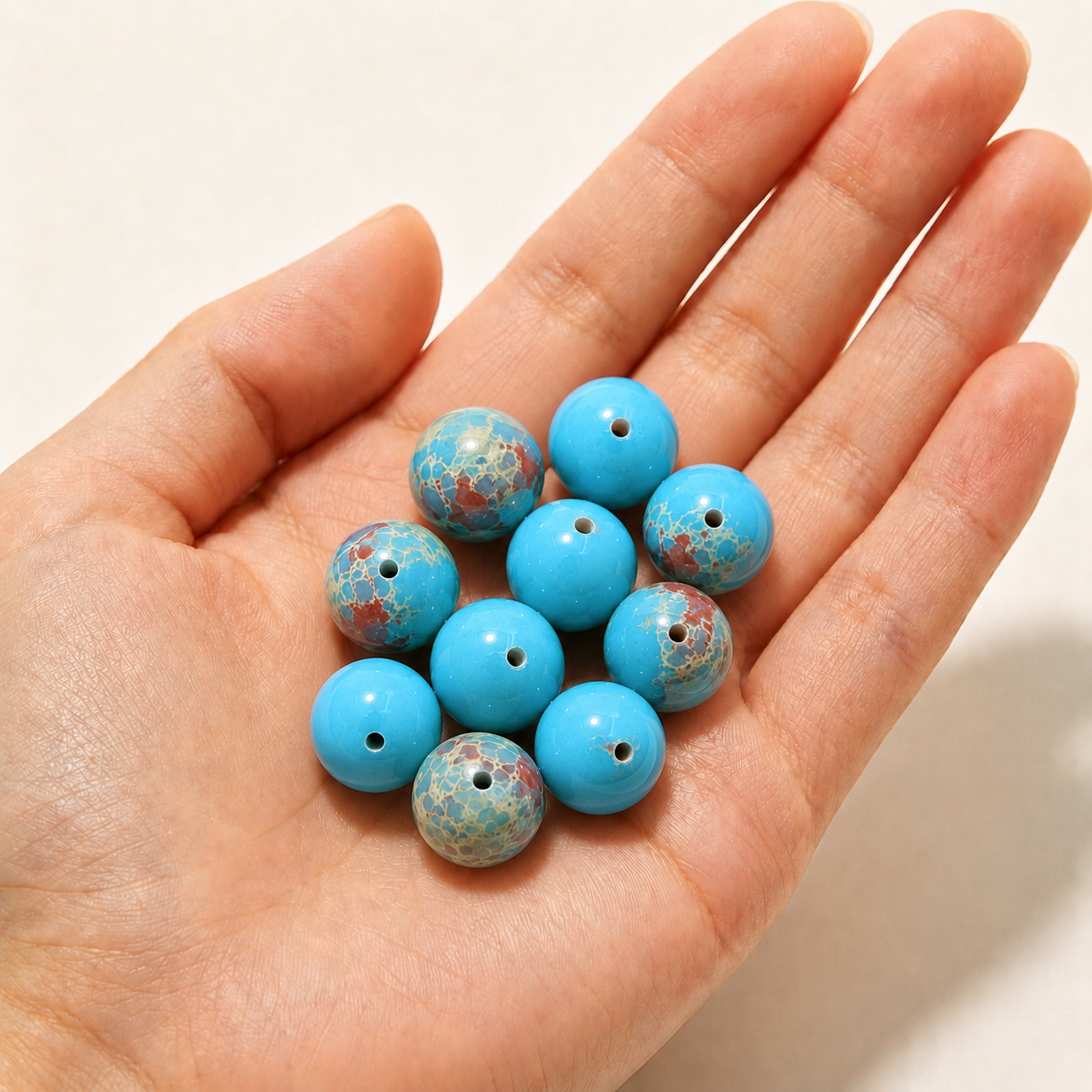 $0.99-10PCS Round Smooth Beads 8mm