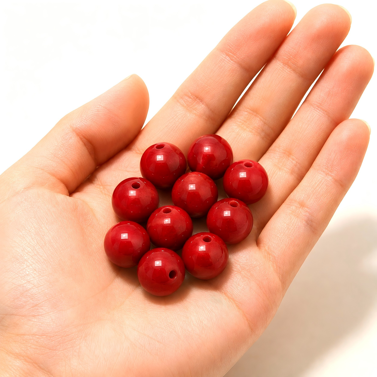 $0.99-10PCS Round Smooth Beads 8mm