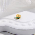 1PCS Brass Zircon Wheel Spacer Beads