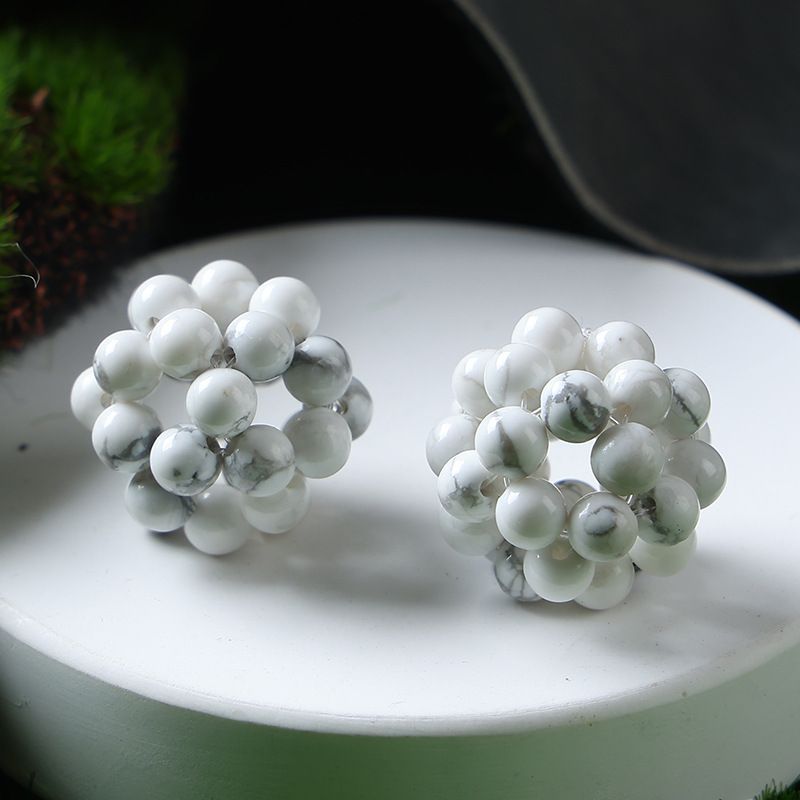 Handmade Crystal Stone Beads Ball Shape 1PCS