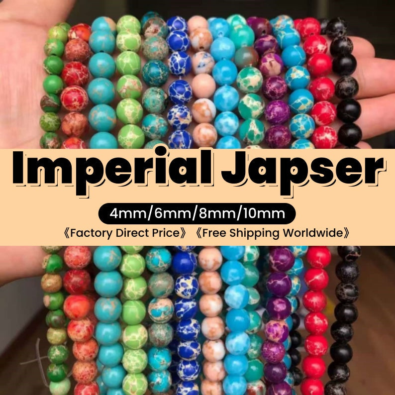 Sea Sediment Japser Beads 4mm/6mm/8mm/10mm Round Smooth Beads