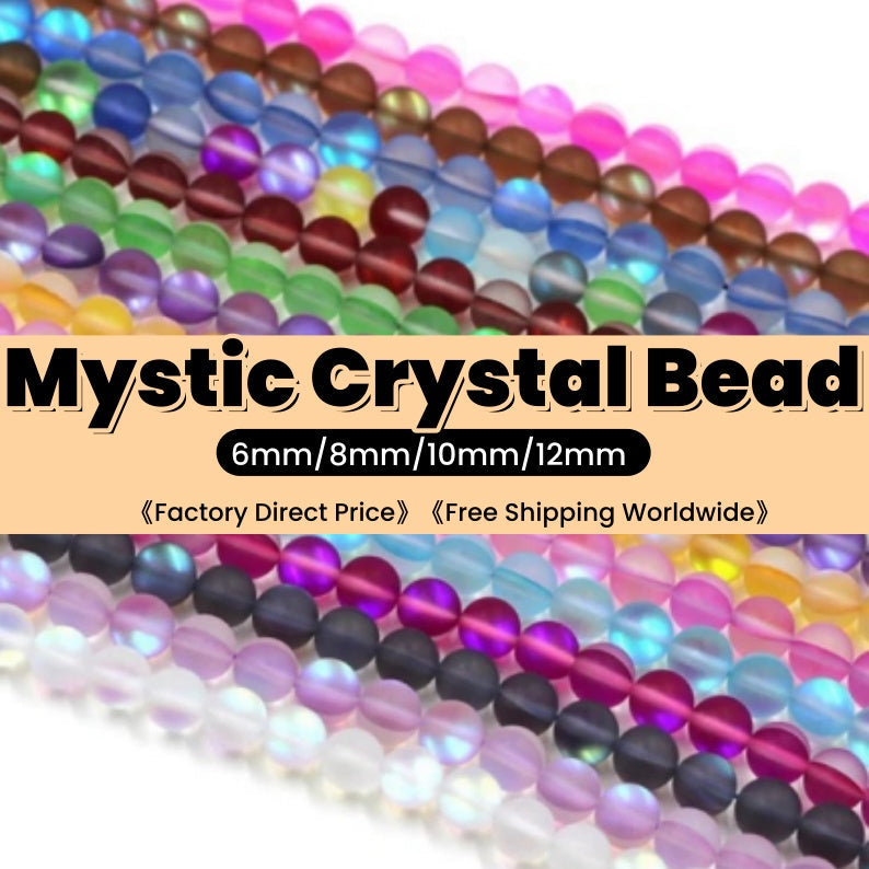 Mystic Aura Quartz Beads, Aurora Borealis Crystal 6-12mm