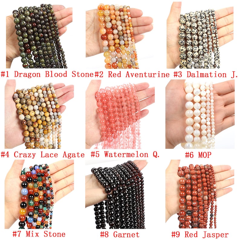 Wholesale Gemstone Beads 4mm 6mm 8mm 10mm 12mm-Loose Bead -Free Shipping （I）