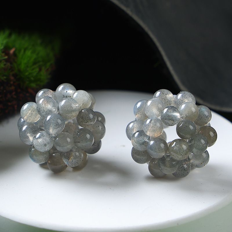 Handmade Crystal Stone Beads Ball Shape 1PCS