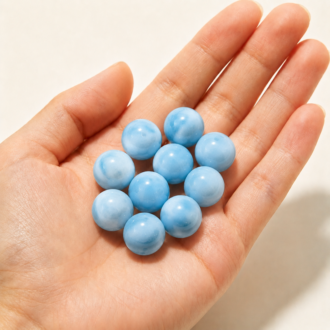 $0.99-10PCS Round Smooth Beads 8mm