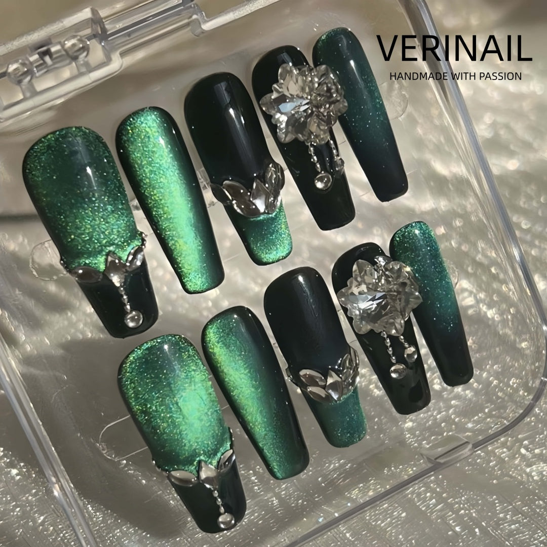 #1 Handmade Press On Nails Gothic nails/Smudged nails/Custom nails