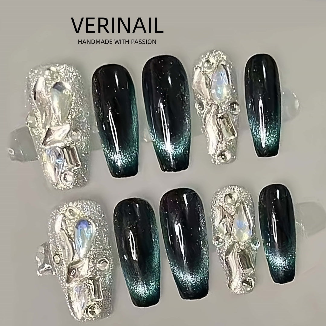 #1 Handmade Press On Nails Gothic nails/Smudged nails/Custom nails