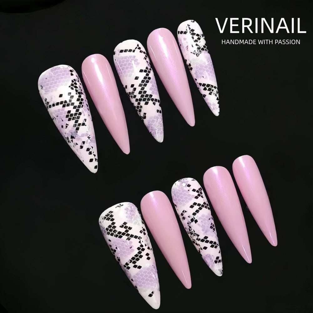 #3 Press-On Nails Box | Handmade | Reusable | Glitter + Gems + Floral | French Tips