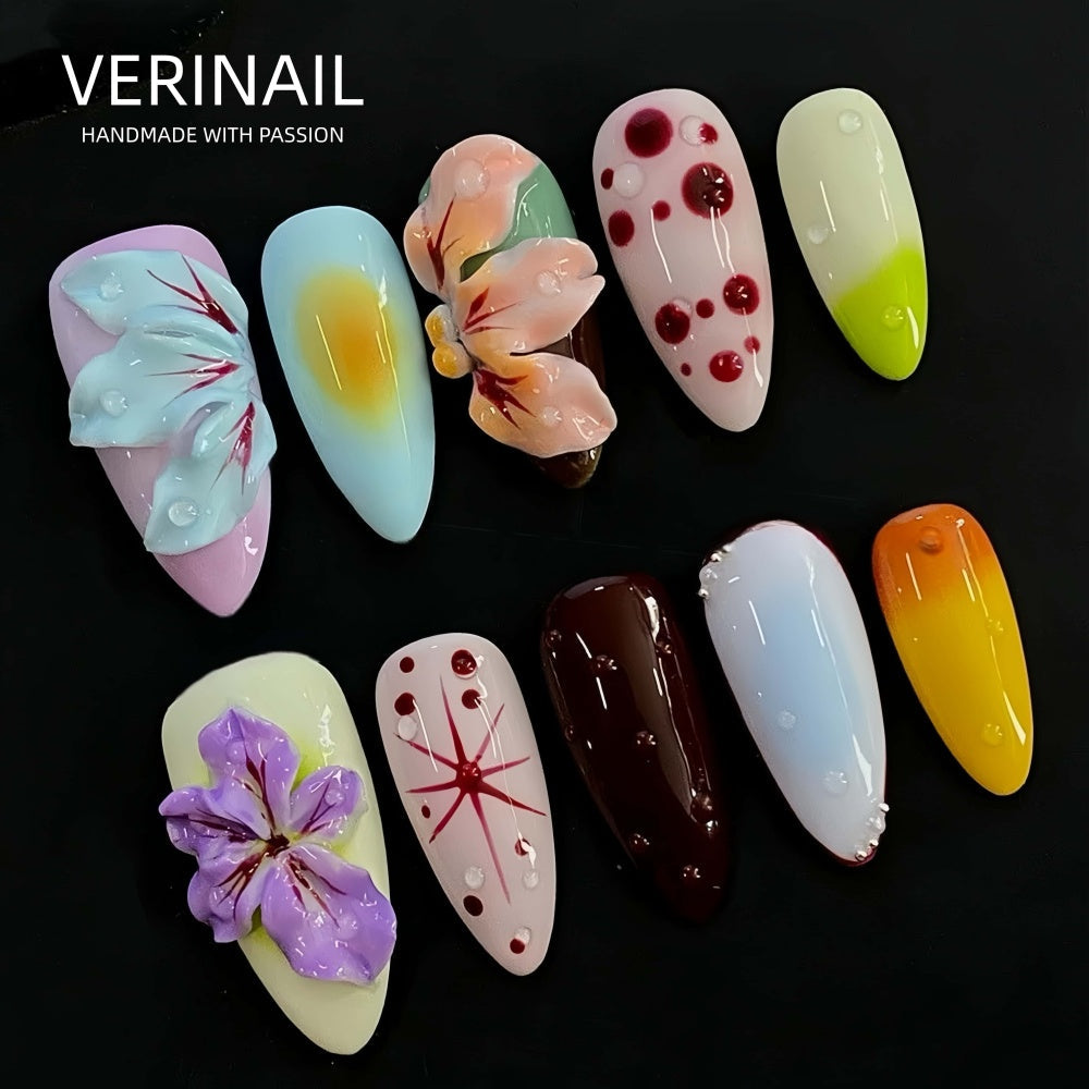 #3 Press-On Nails Box | Handmade | Reusable | Glitter + Gems + Floral | French Tips
