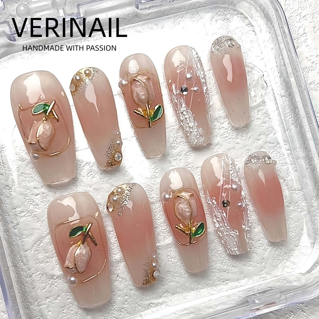 #1 Handmade Press On Nails Gothic nails/Smudged nails/Custom nails