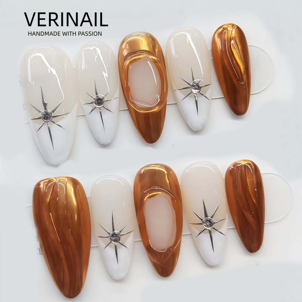 #3 Press-On Nails Box | Handmade | Reusable | Glitter + Gems + Floral | French Tips