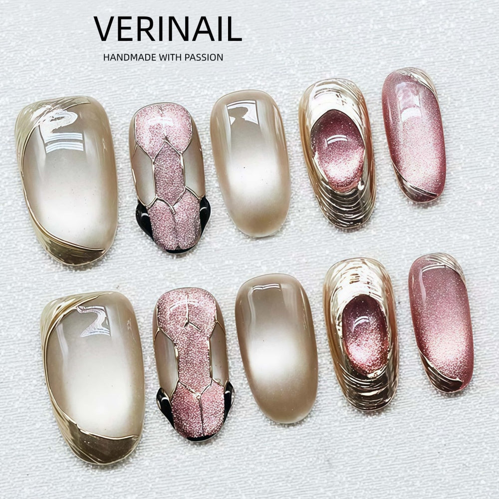 #3 Press-On Nails Box | Handmade | Reusable | Glitter + Gems + Floral | French Tips