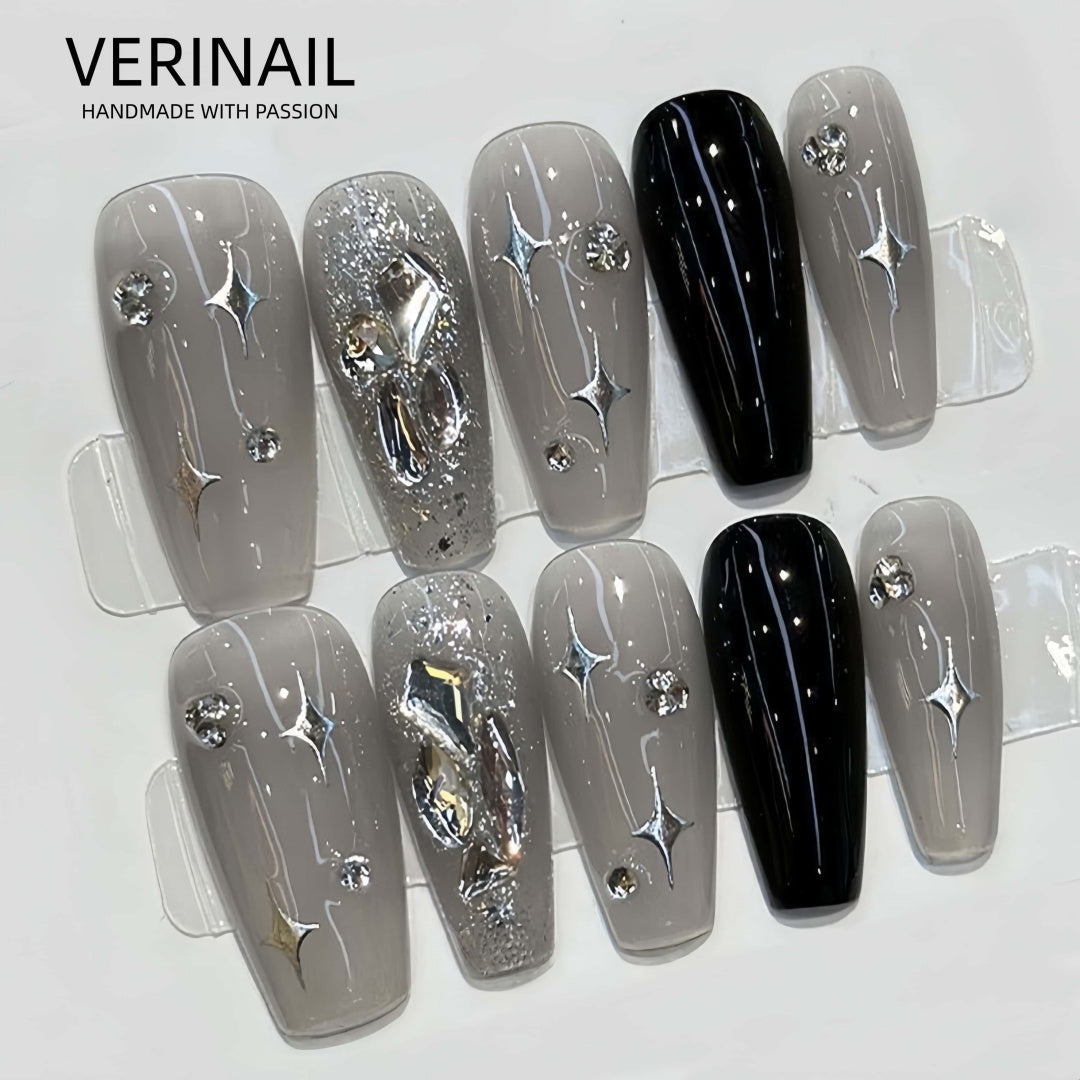 #1 Handmade Press On Nails Gothic nails/Smudged nails/Custom nails