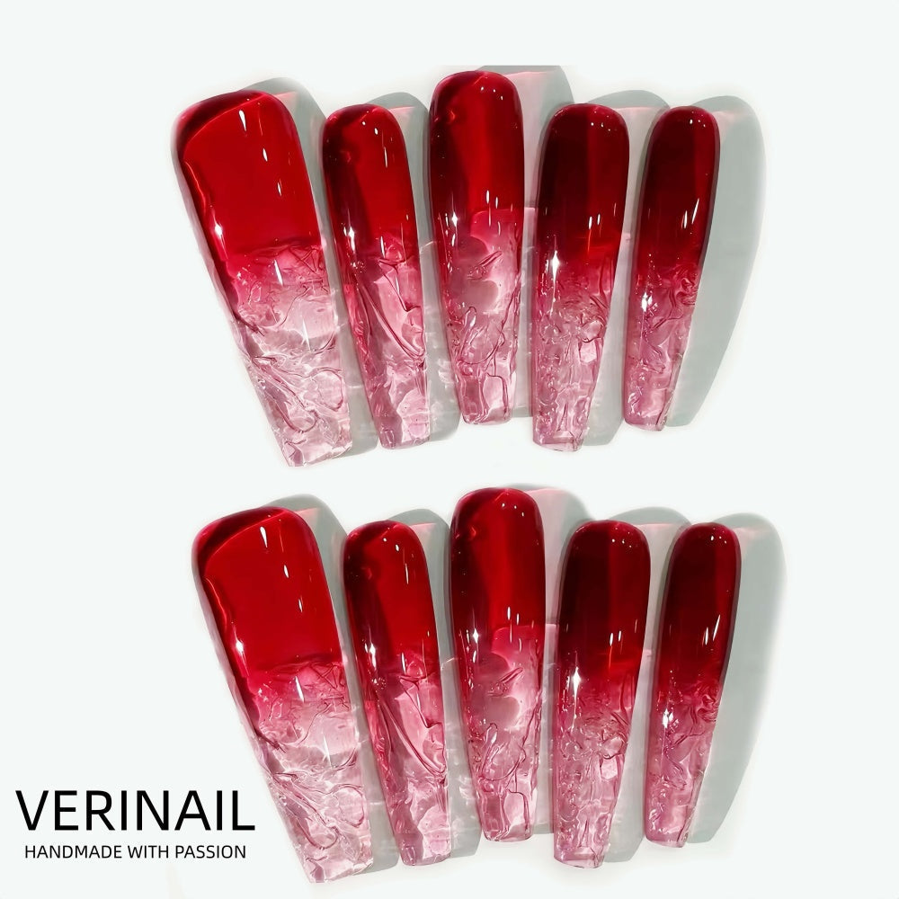 #3 Press-On Nails Box | Handmade | Reusable | Glitter + Gems + Floral | French Tips