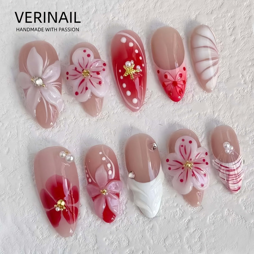 #4 Press-On Nails Box Handmade, Reusable, Unique Styles