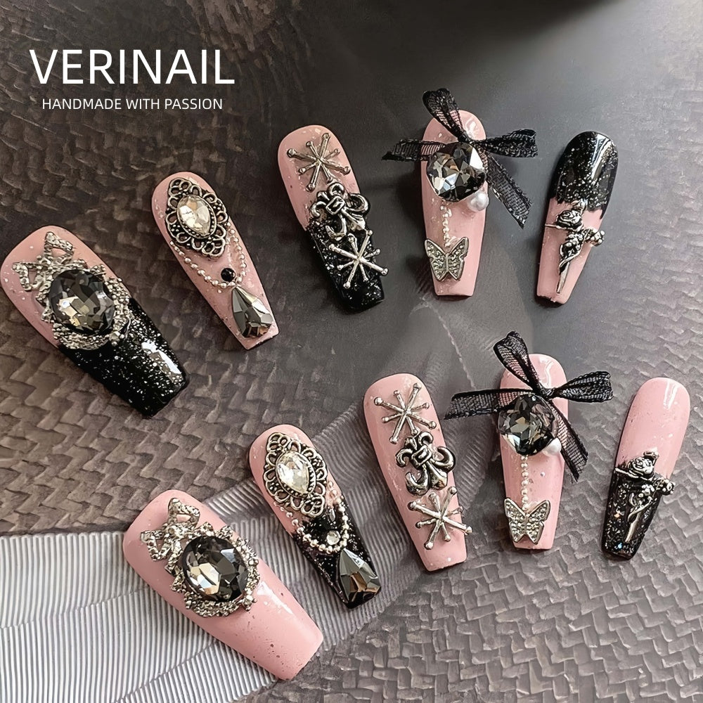 #4 Press-On Nails Box Handmade, Reusable, Unique Styles