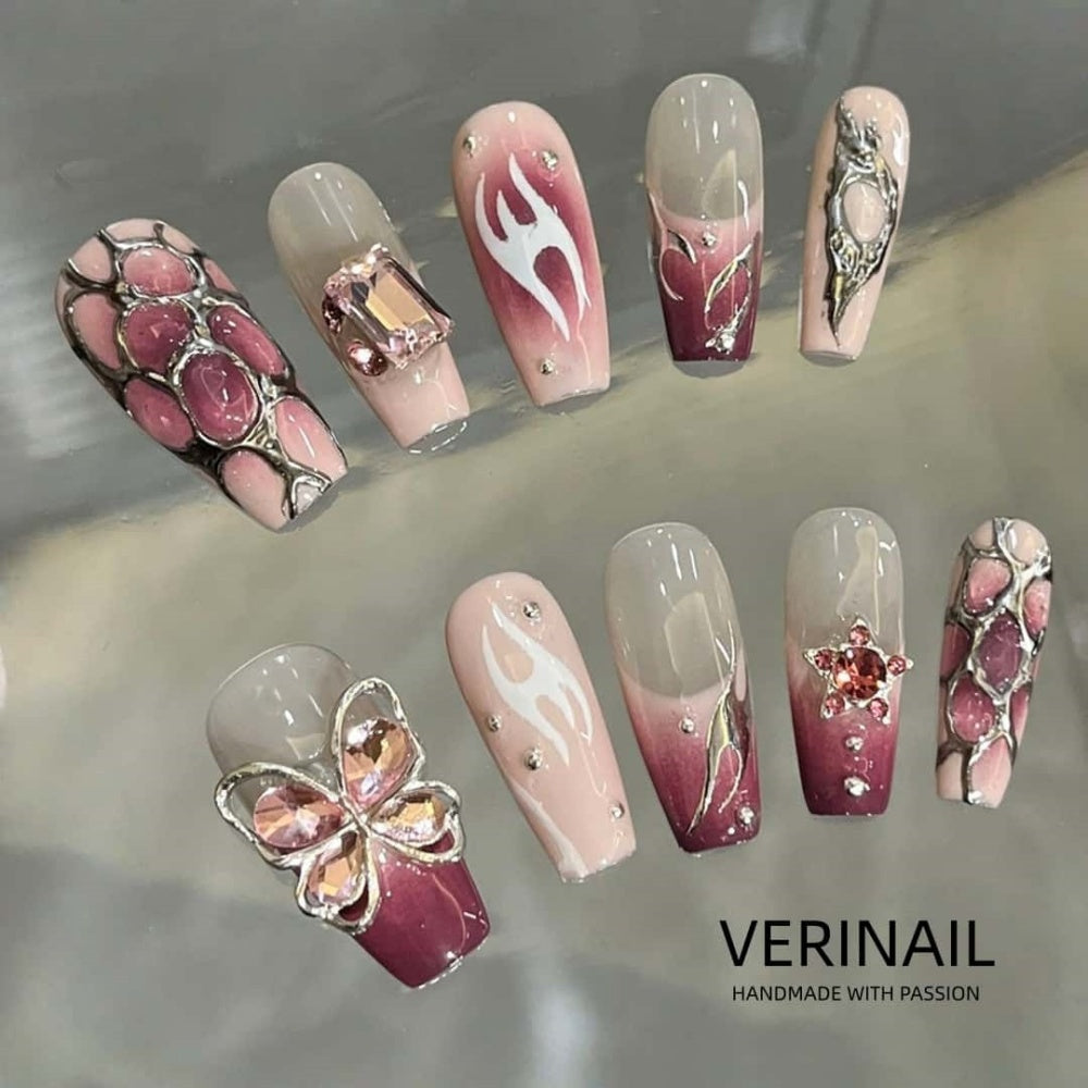 #4 Press-On Nails Box Handmade, Reusable, Unique Styles