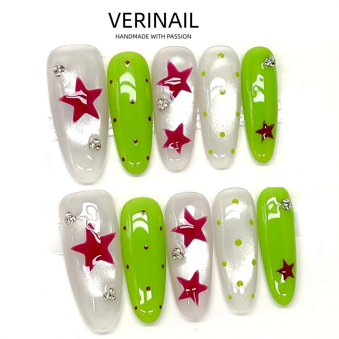 #1 Handmade Press On Nails Gothic nails/Smudged nails/Custom nails