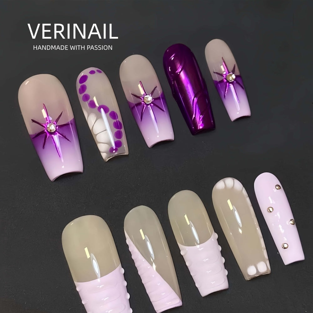 #4 Press-On Nails Box Handmade, Reusable, Unique Styles