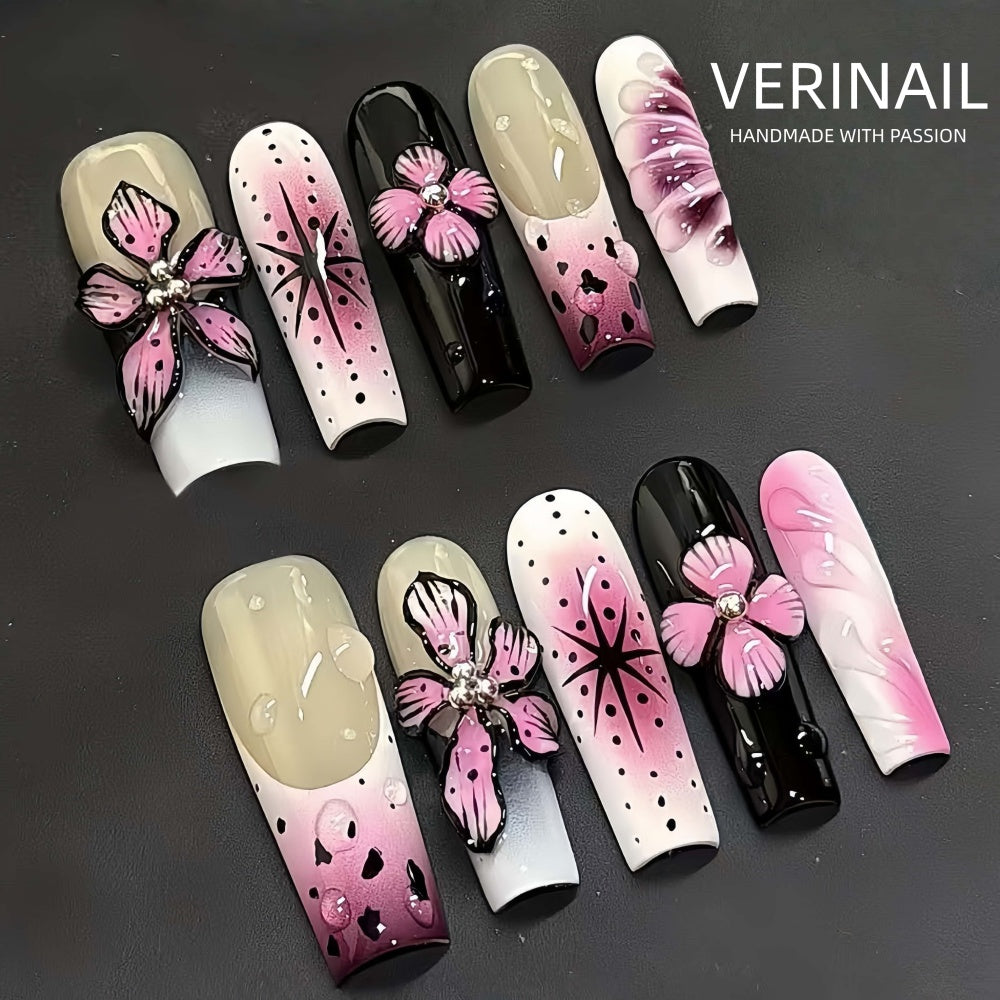 #4 Press-On Nails Box Handmade, Reusable, Unique Styles