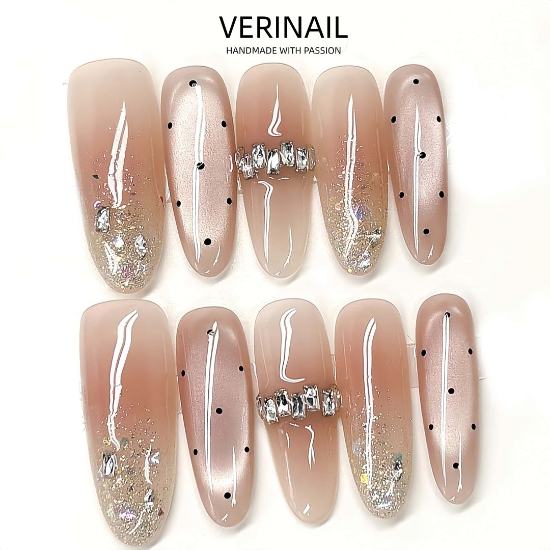 #1 Handmade Press On Nails Gothic nails/Smudged nails/Custom nails