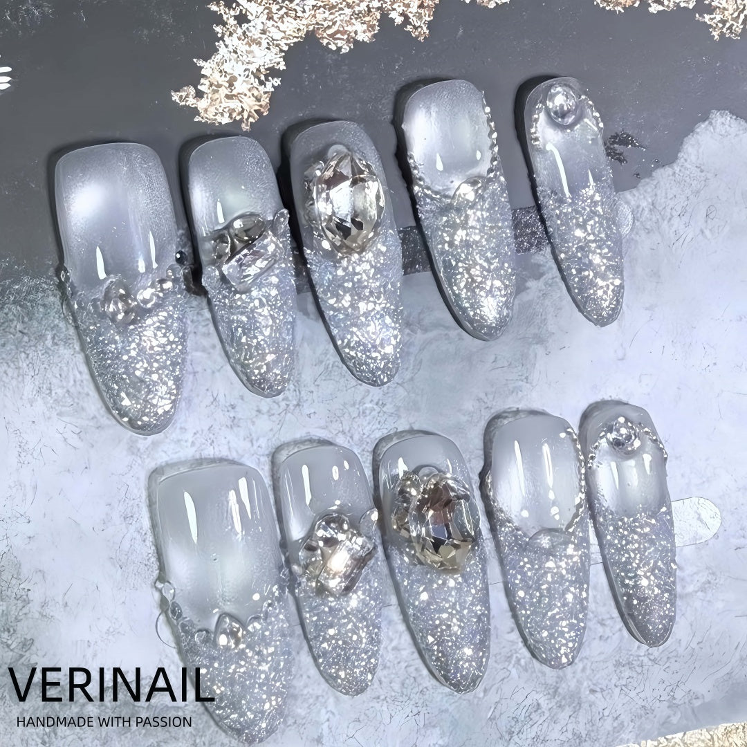 #1 Handmade Press On Nails Gothic nails/Smudged nails/Custom nails