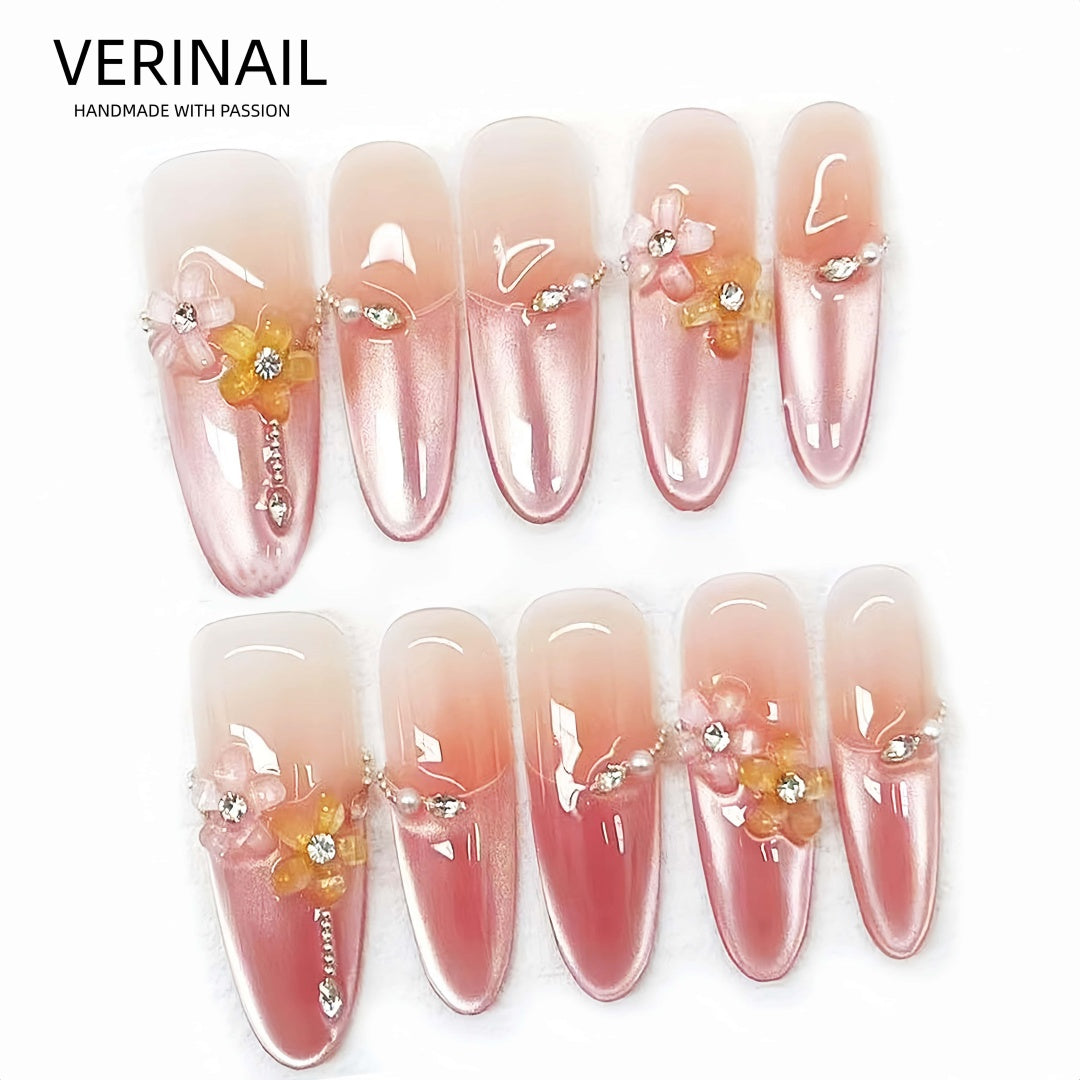 #1 Handmade Press On Nails Gothic nails/Smudged nails/Custom nails