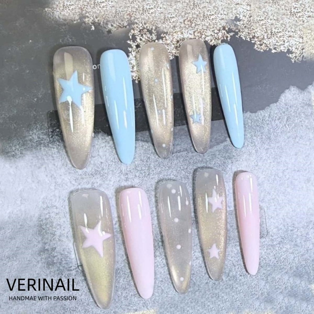 #1 Handmade Press On Nails Gothic nails/Smudged nails/Custom nails