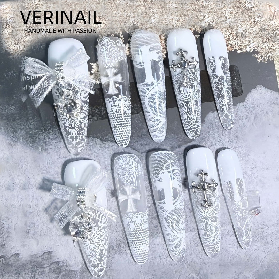 #1 Handmade Press On Nails Gothic nails/Smudged nails/Custom nails