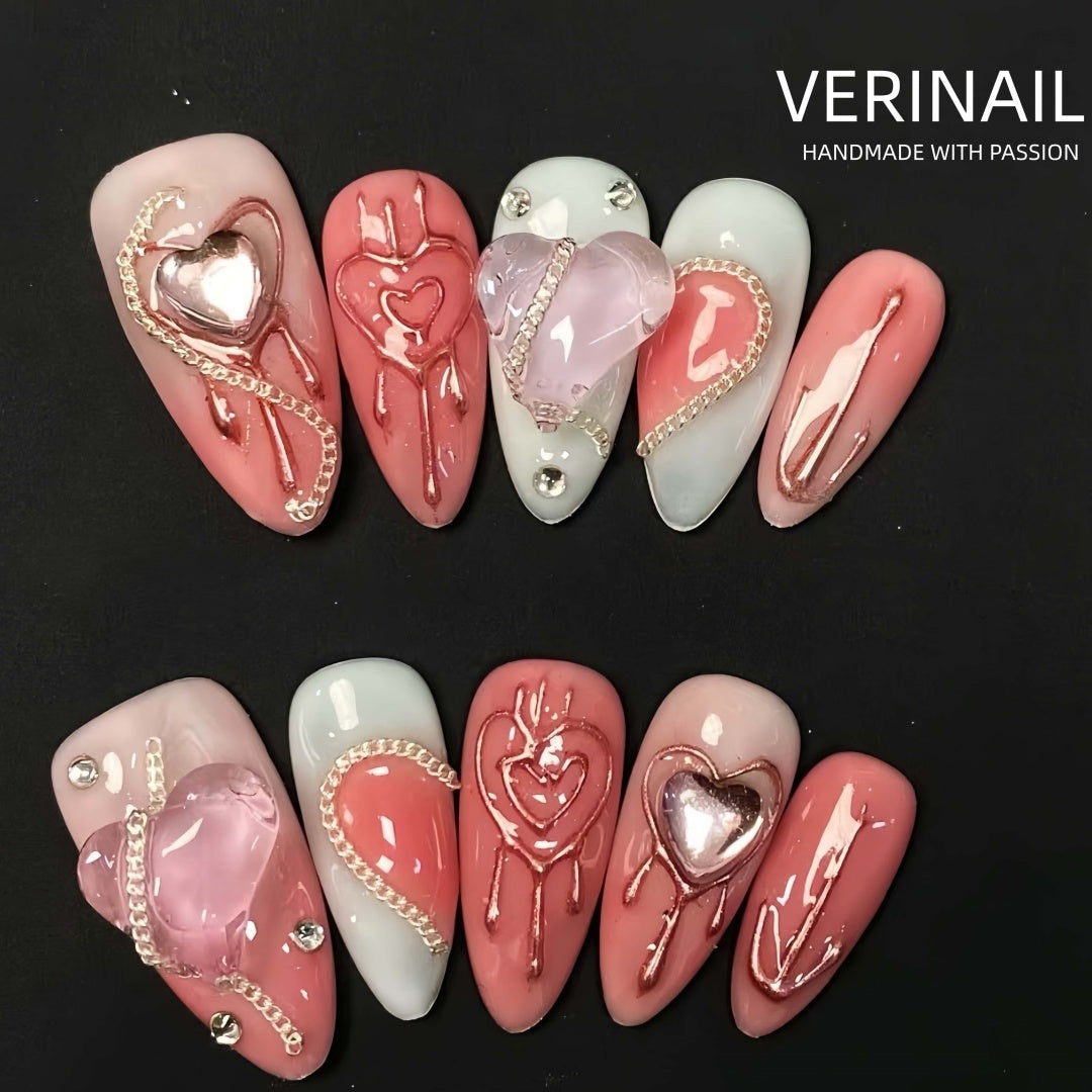 #1 Handmade Press On Nails Gothic nails/Smudged nails/Custom nails