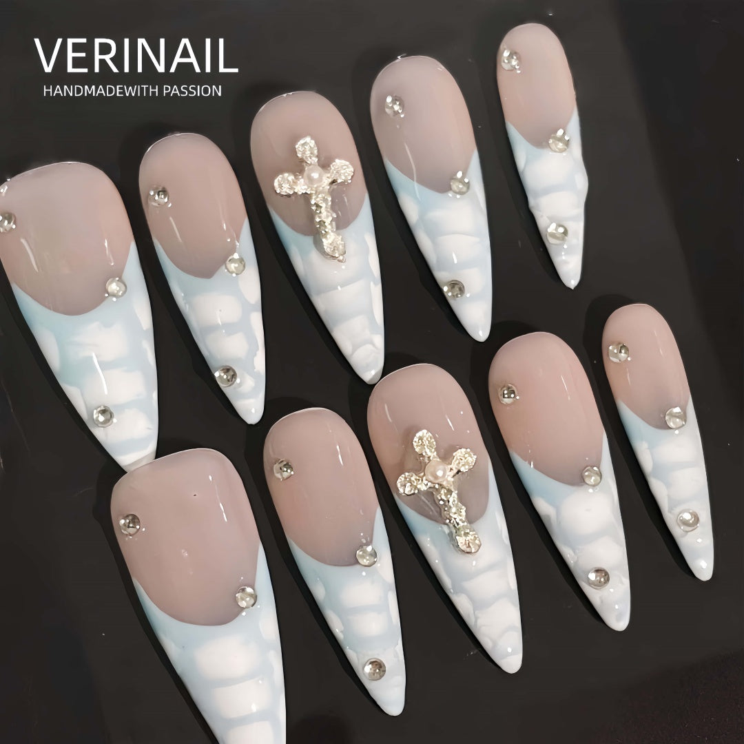 #1 Handmade Press On Nails Gothic nails/Smudged nails/Custom nails