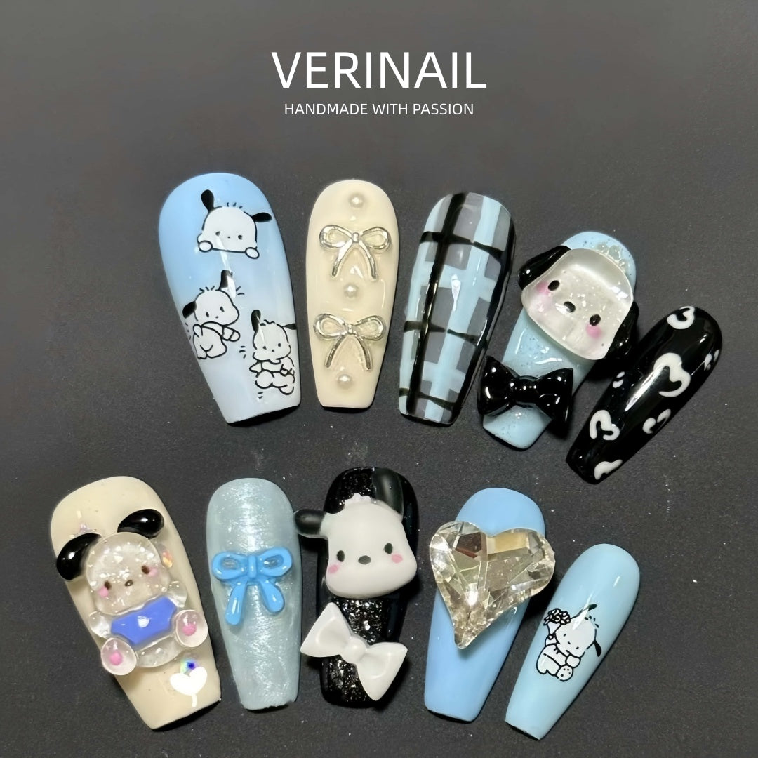 #1 Handmade Press On Nails Gothic nails/Smudged nails/Custom nails