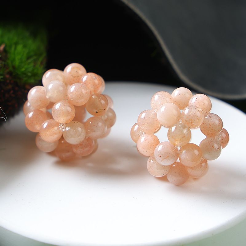 Handmade Crystal Stone Beads Ball Shape 1PCS