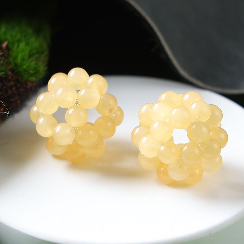 Handmade Crystal Stone Beads Ball Shape 1PCS