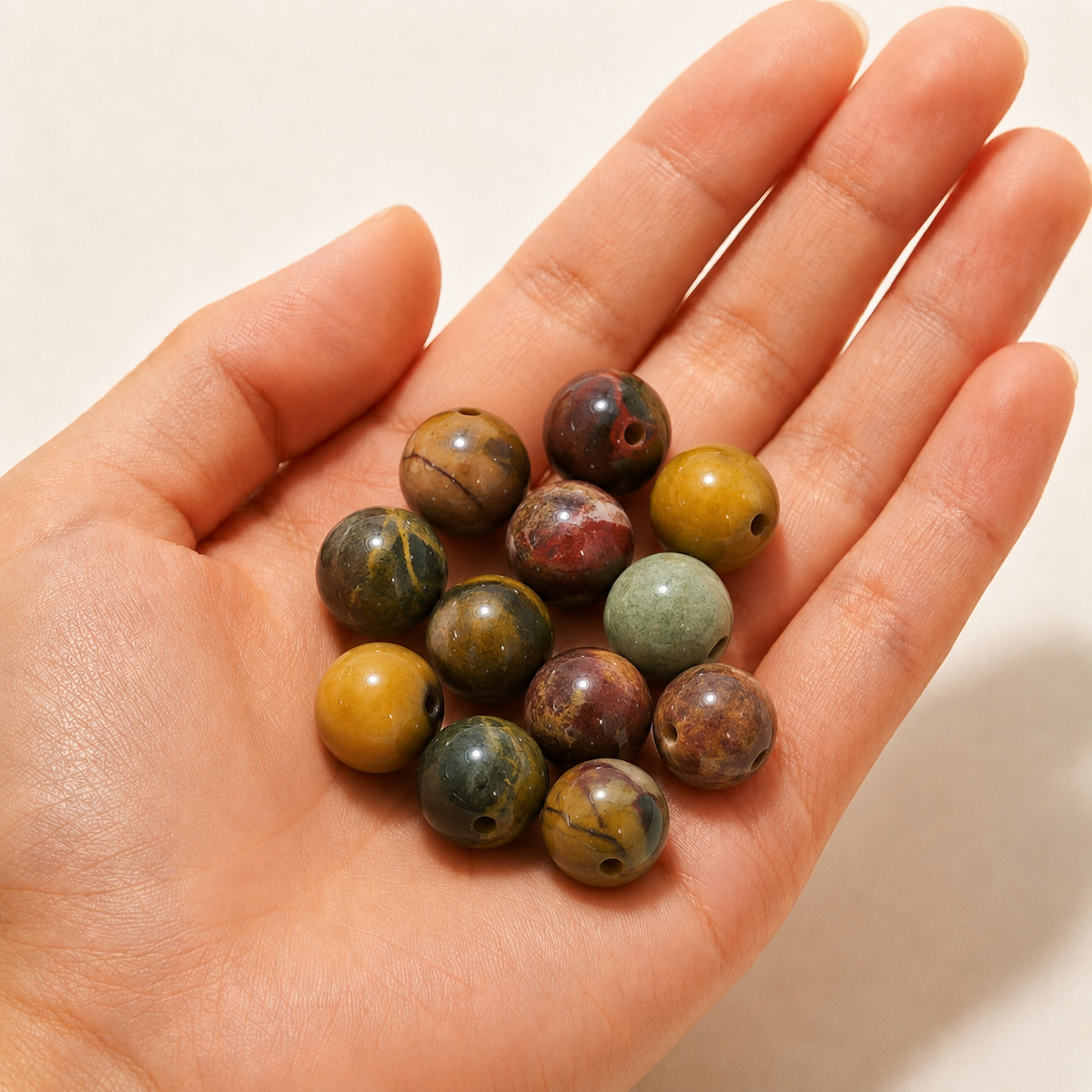 $0.99-10PCS Round Smooth Beads 8mm