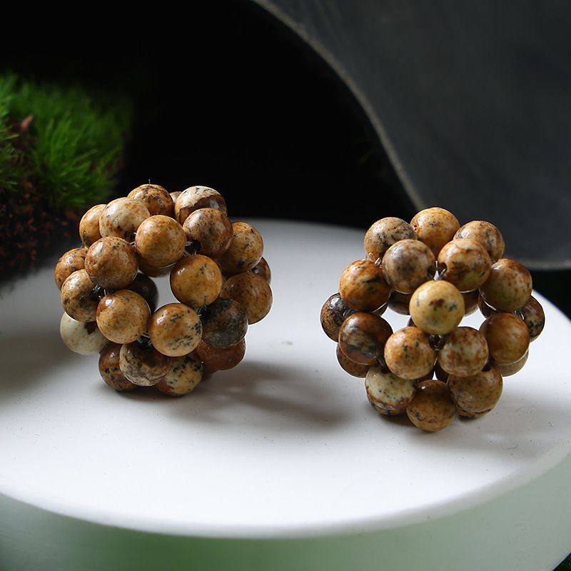 Handmade Crystal Stone Beads Ball Shape 1PCS