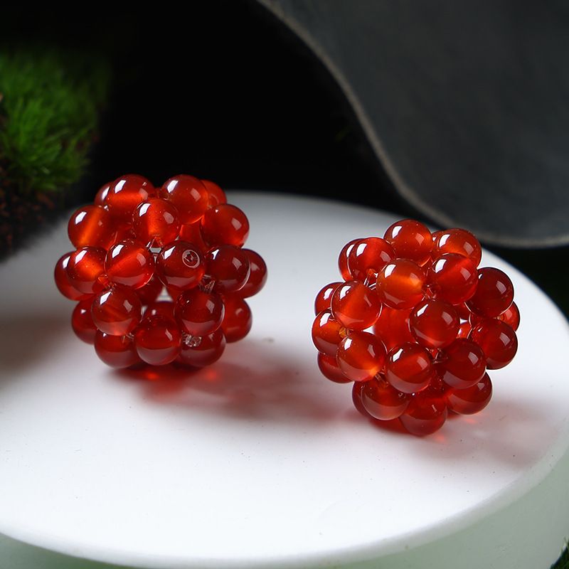 Handmade Crystal Stone Beads Ball Shape 1PCS