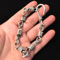 Retro Sterling Silver Twisted Rope Clasp Chain