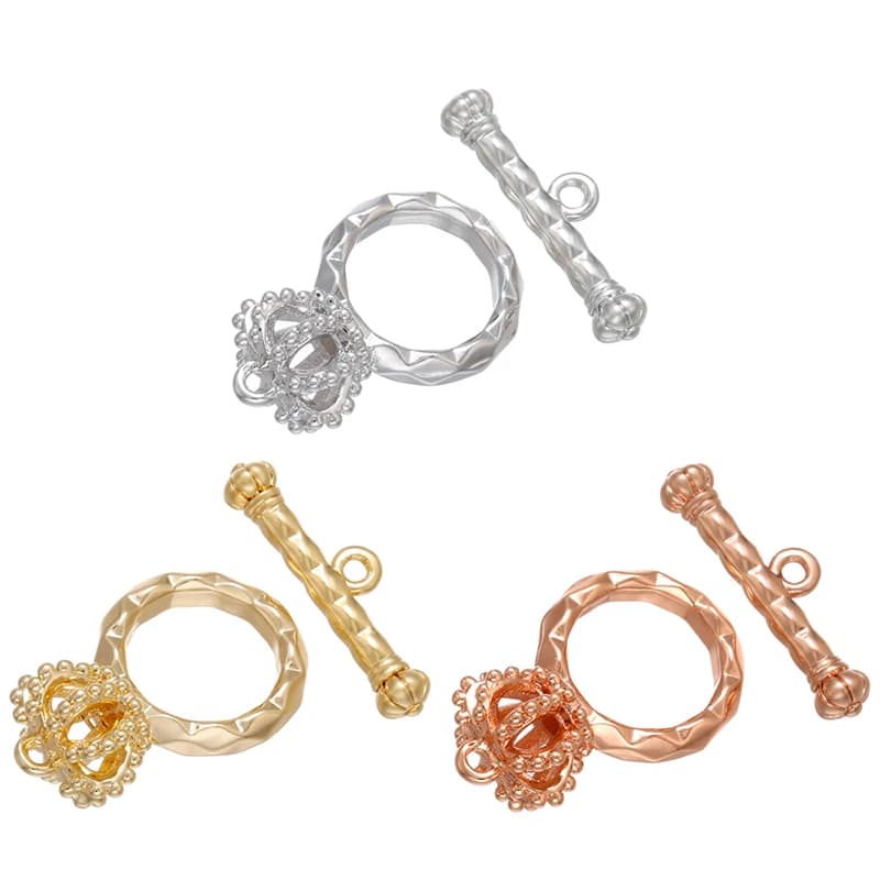 1PCS Oval/heart Brass Cubic Zirconia Clasps Hooks