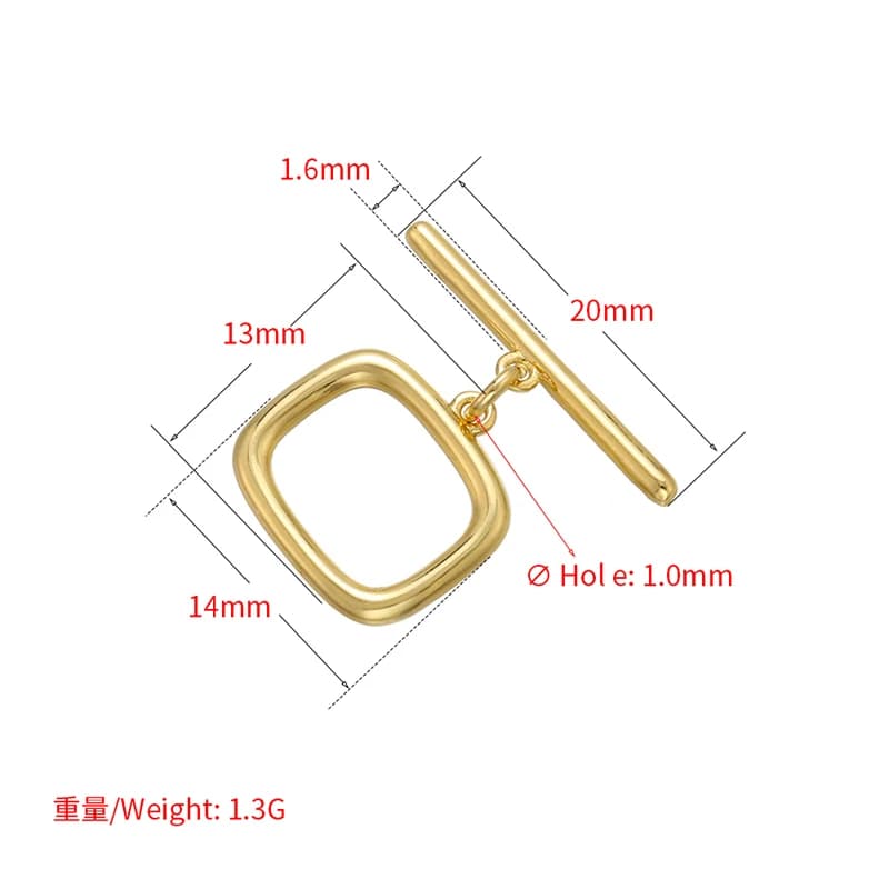 1PCS Oval/heart Brass Cubic Zirconia Clasps Hooks
