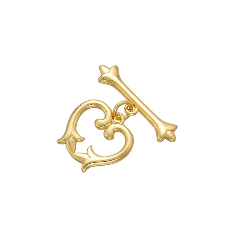 1PCS Oval/heart Brass Cubic Zirconia Clasps Hooks