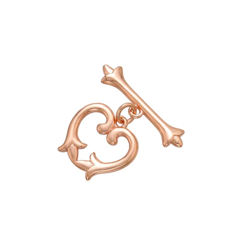 1PCS Oval/heart Brass Cubic Zirconia Clasps Hooks