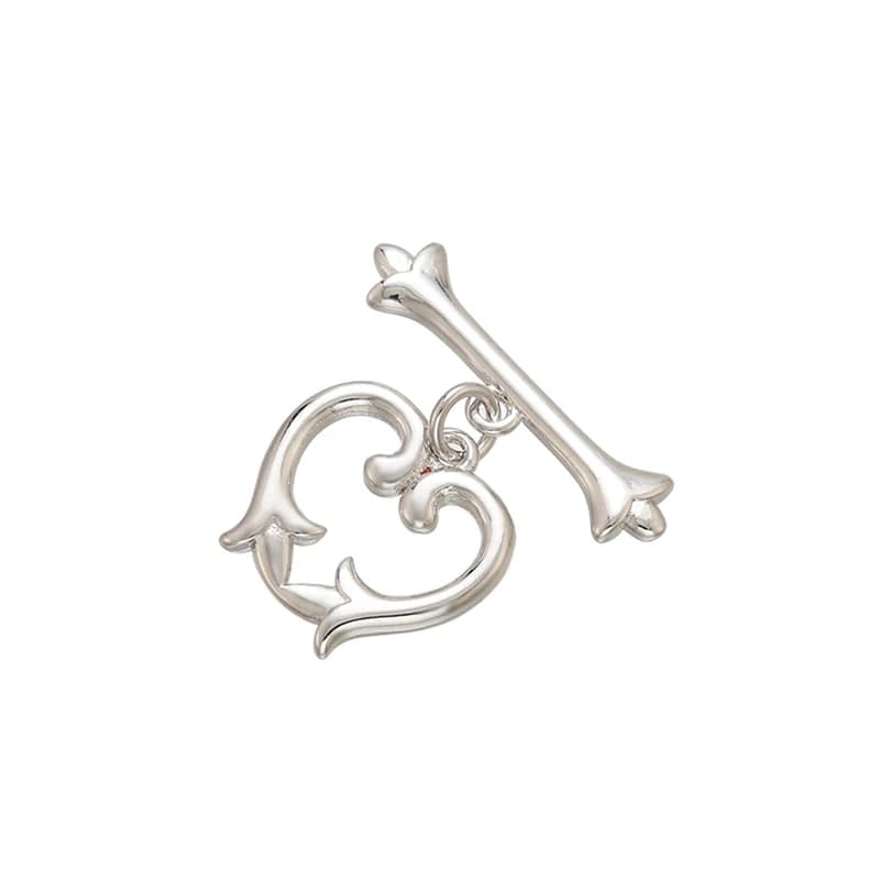 1PCS Oval/heart Brass Cubic Zirconia Clasps Hooks