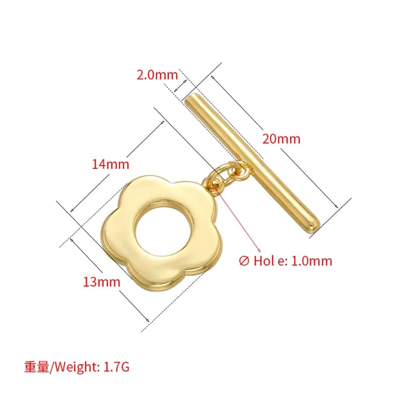 1PCS Oval/heart Brass Cubic Zirconia Clasps Hooks