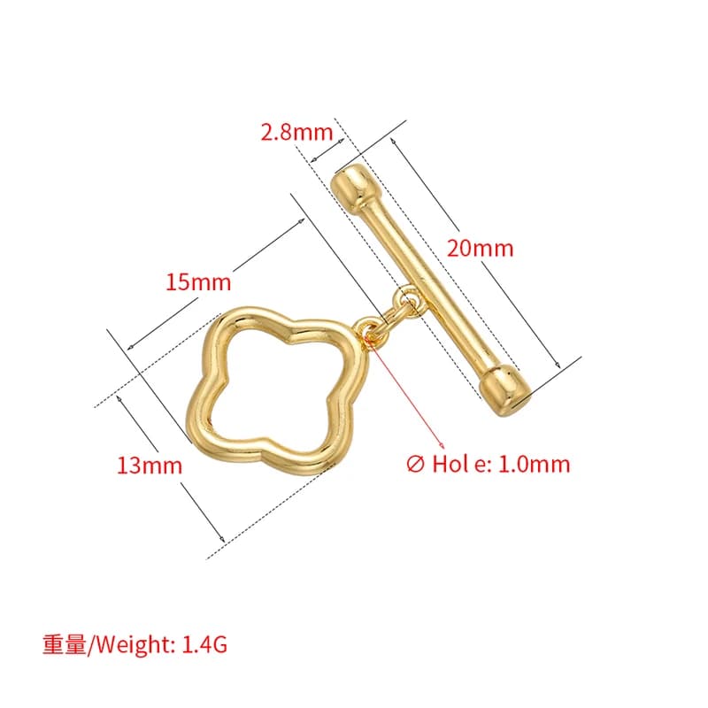 1PCS Oval/heart Brass Cubic Zirconia Clasps Hooks